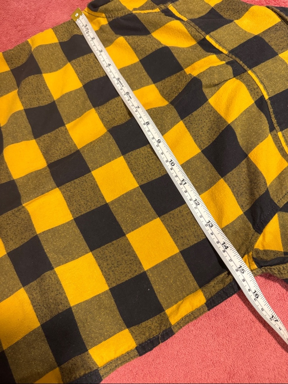 Cat & Jack Yellow and Black Plaid Button-Down Shirt - Picture 6 of 9